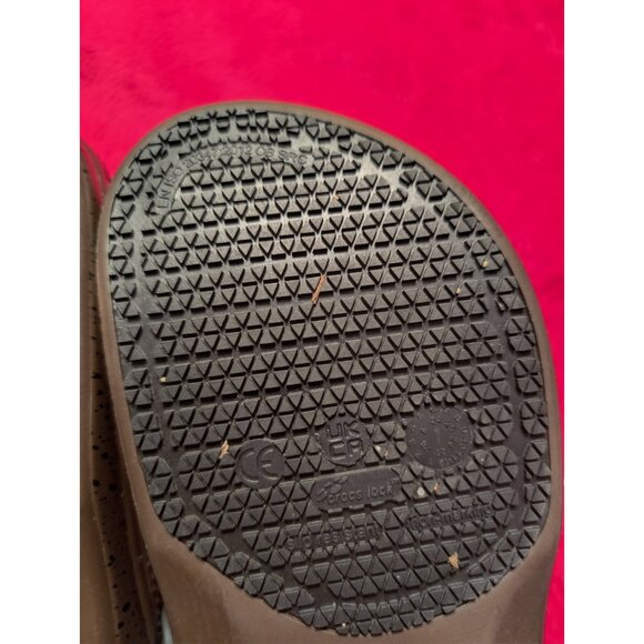 Crocs Classic Slip Resistant Work Clog Coffee Brown M6 W8 209952-21Q - Picture 6 of 8